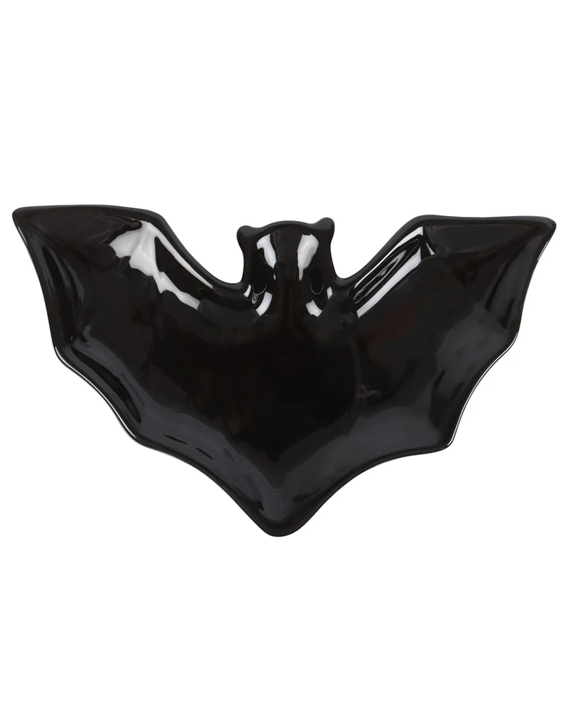 Schwarzer Fledermaus Schmuckteller 20cm