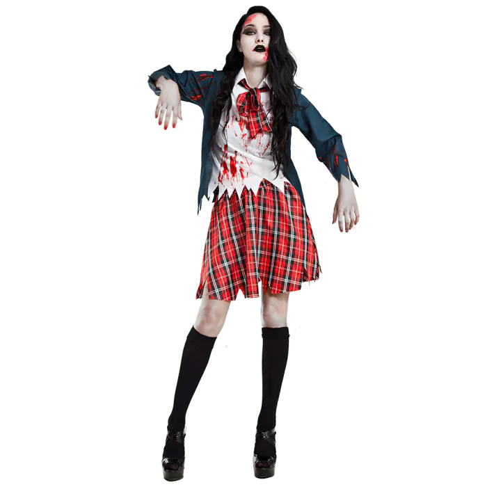 Volwassenenkostuum Zombie Schoolgirl
