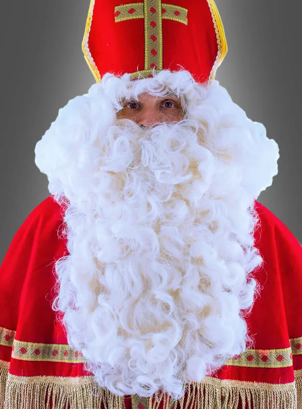 Deluxe Bischof Nikolaus Bart und Perücke
