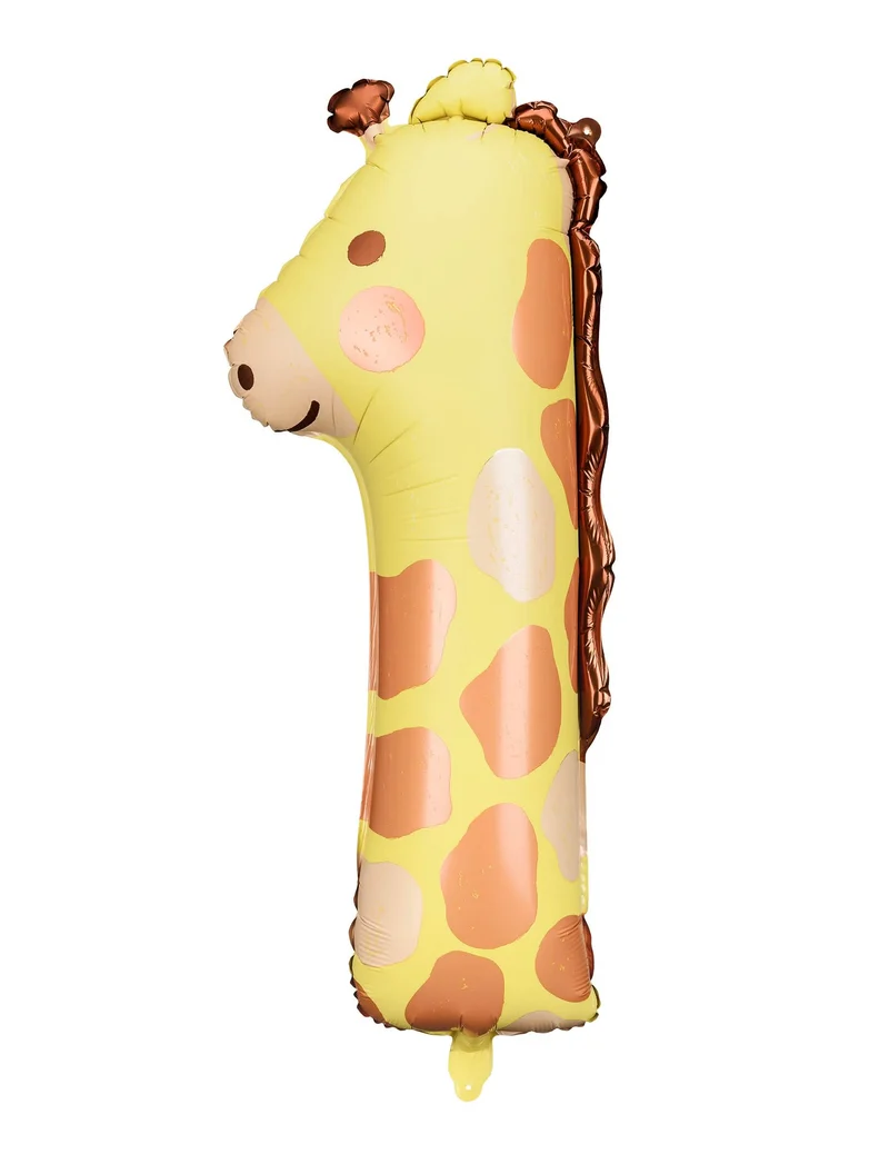 Folienballon Giraffe Zahl 1