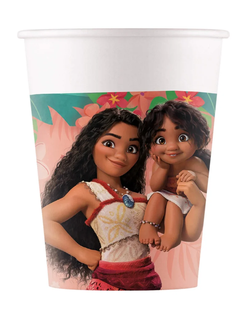 8 Vaiana 2™ Pappbecher 200 ml