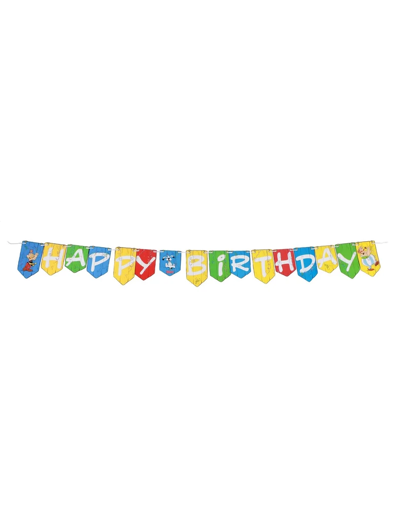 Happy Birthday-Girlande Asterix, 200x19cm