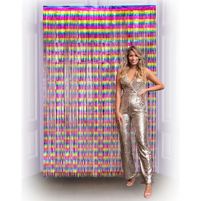 Foliegordijn Metallic veelkleurig (200 x 100 cm)