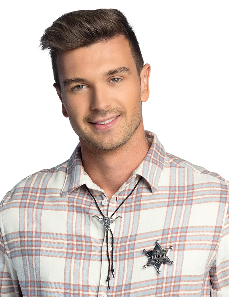 Cowboy Set Sheriffstern Kette