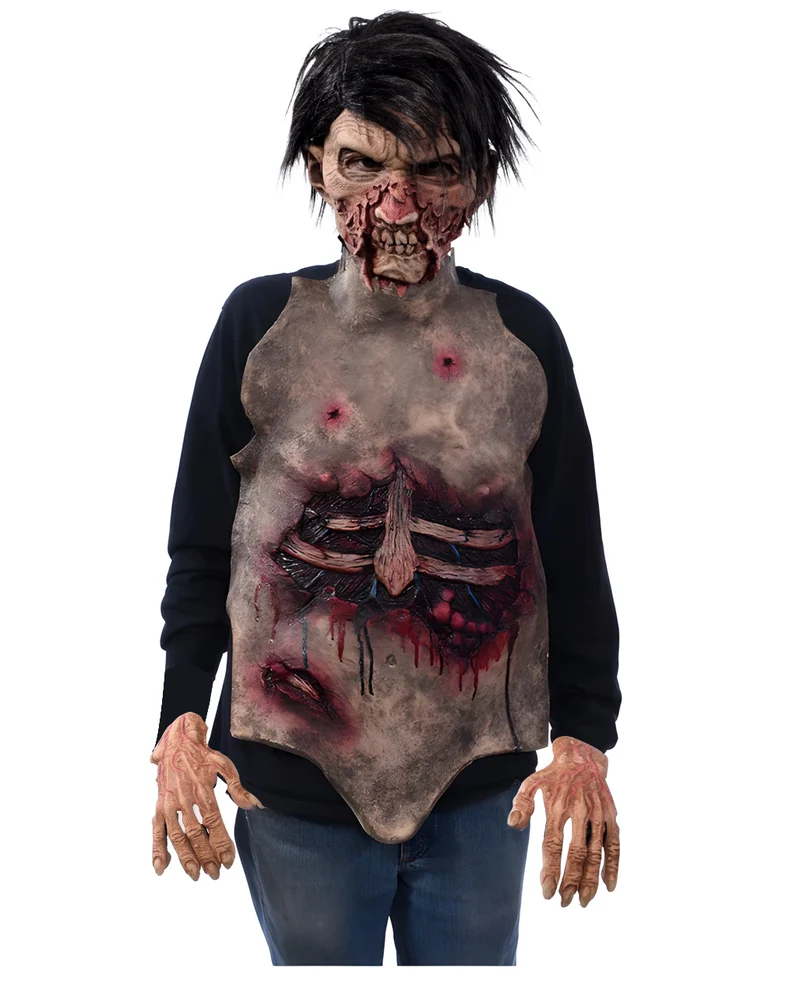 Monströser Zombie Oberkörper mit Rippenfraktur