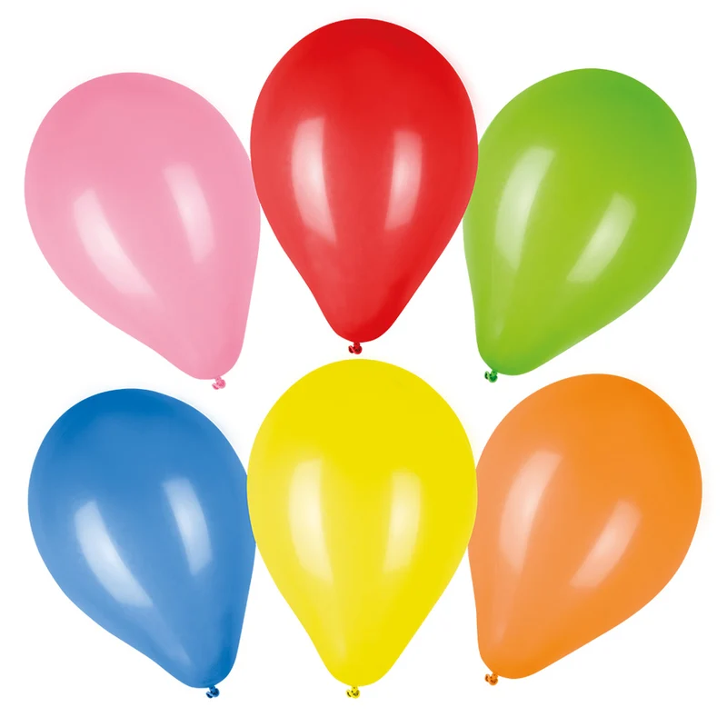 Set 50 Latex ballonnen | 6 kleuren | (Ø 23 cm)