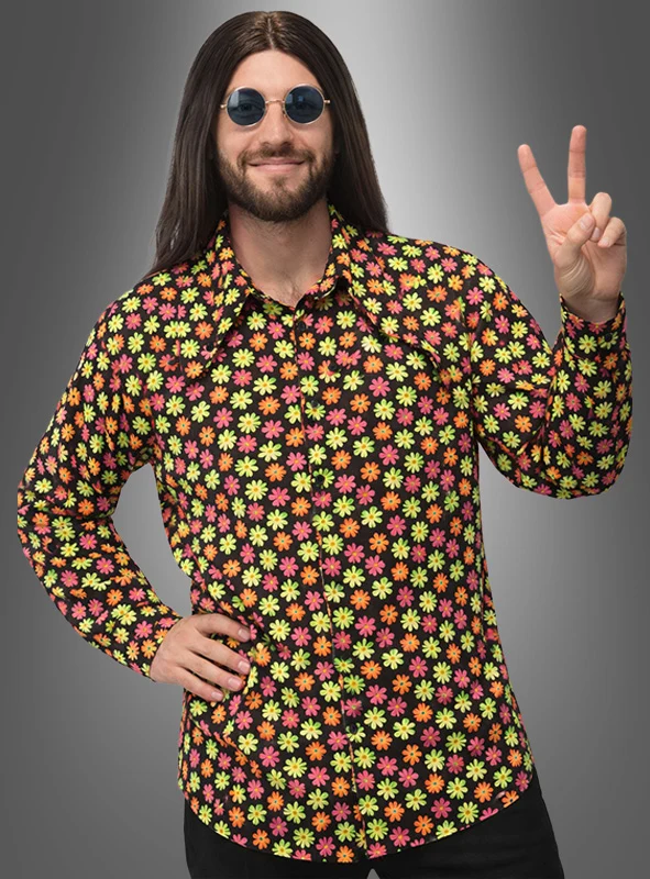Deluxe Blumenhemd Hippie Style Herren