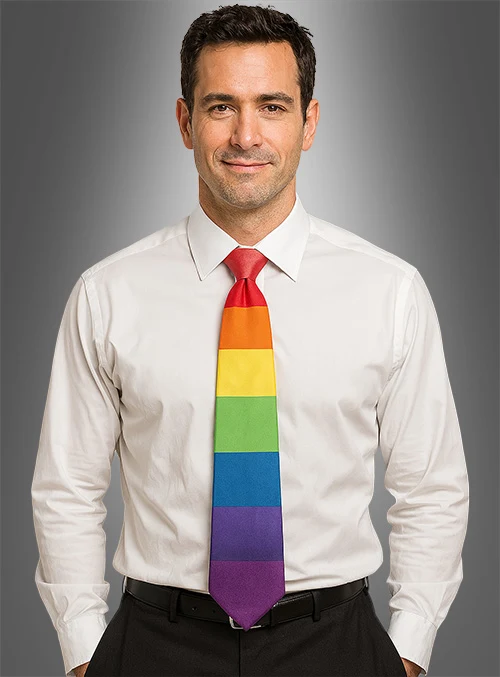 Bunte Regenbogen Krawatte Pride CSD