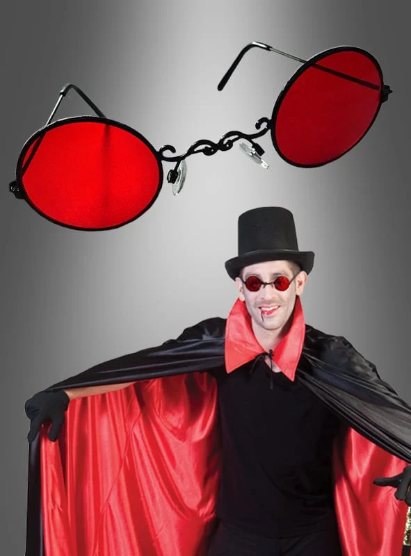 Rote Vampir Brille Nickelbrille