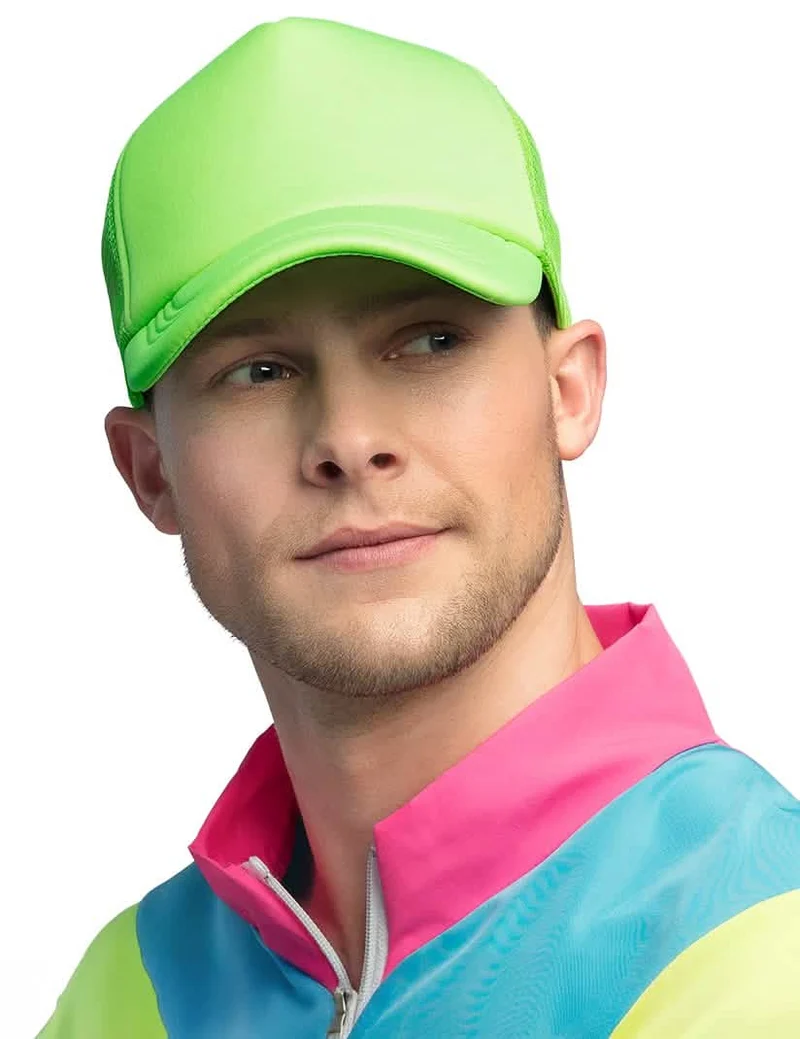 Neongrünes Basecap für Erwachsene