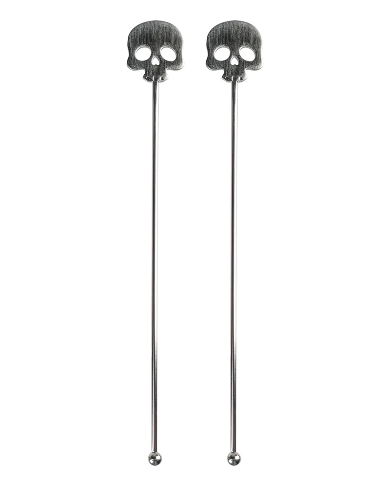 Totenkopf Cocktail Rührstab 2er Set