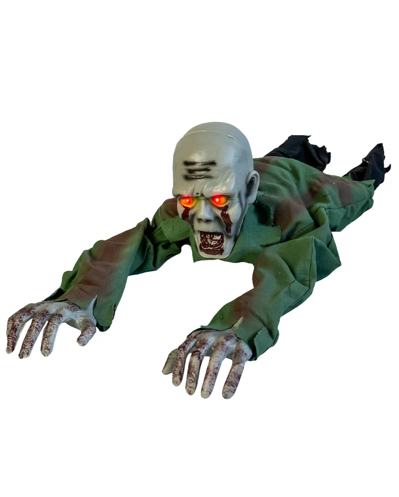 Animatronic krabbelnder Zombie mit Licht & Sound