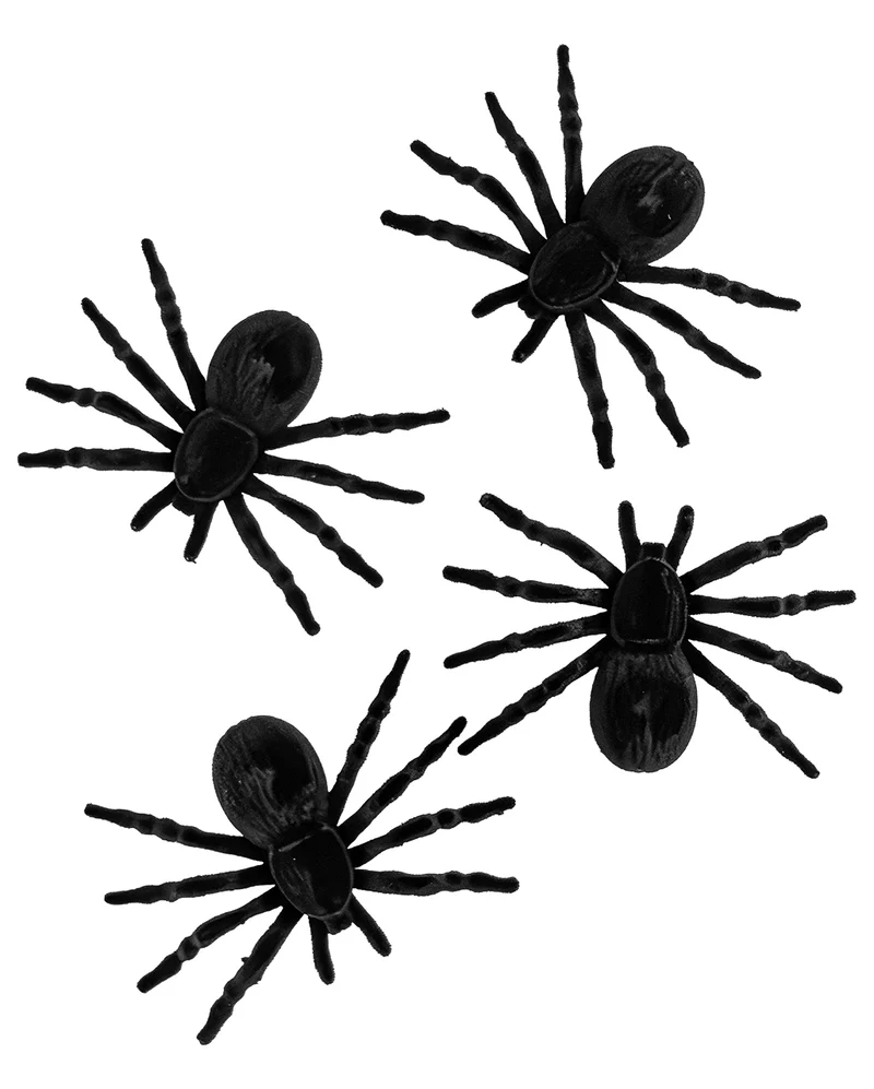 Haarige Halloween Spinnen 4 St.