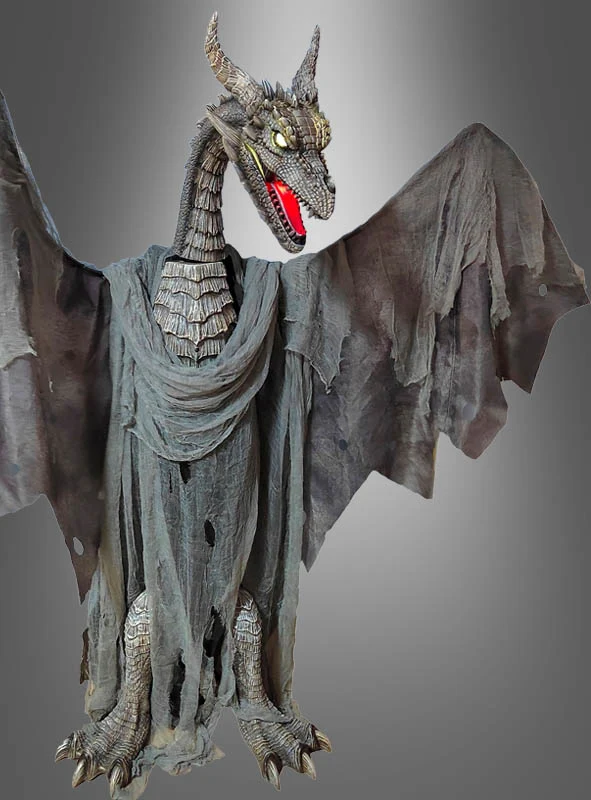 Gigantischer Drache animiert 187cm Halloween Deko