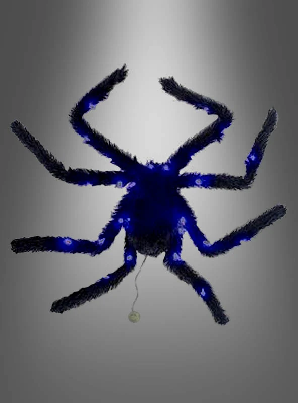 Große schwarze Spinne 65cm mit Licht