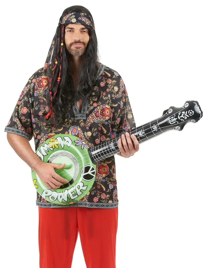 Aufblasbares Hippie-Banjo - Grün