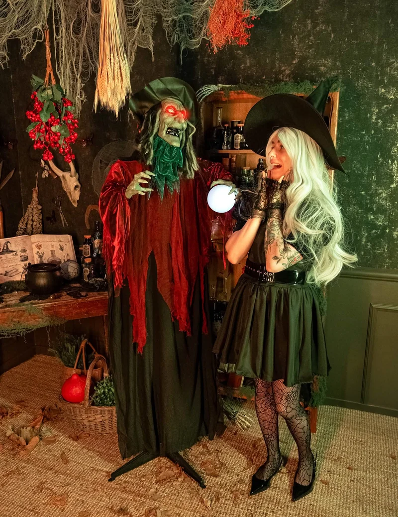 Animierte böse Hexe - 168 cm