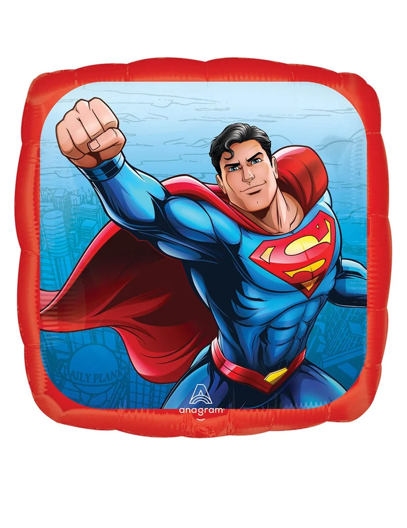 Superman Folienballon quadratisch 43 cm