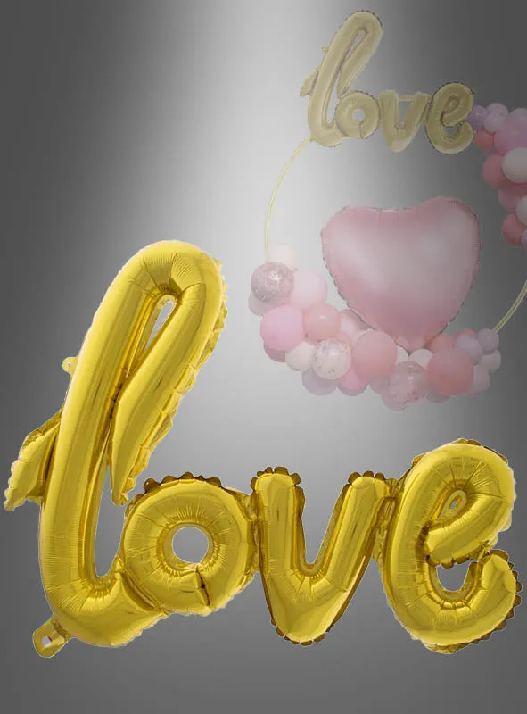 Love Folienballon 100cm Schriftzug gold