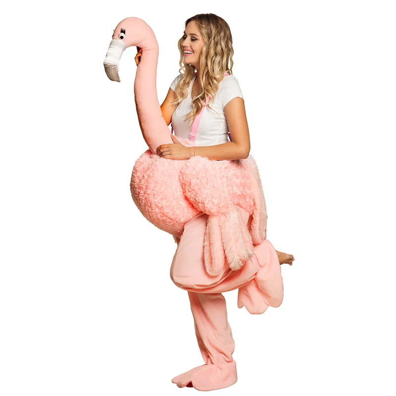 Volwassenenkostuum Gedragen Door Flamingo (One Size)
