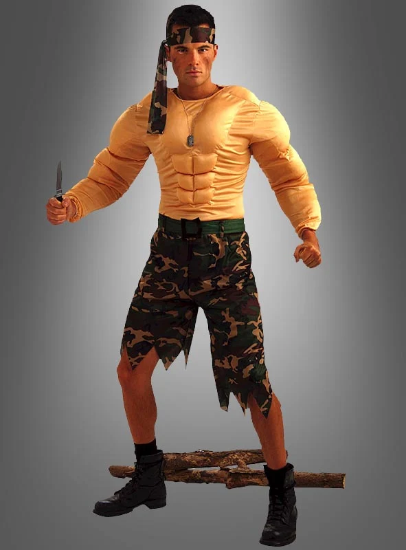 Soldat Muskelkostüm Rambo Style