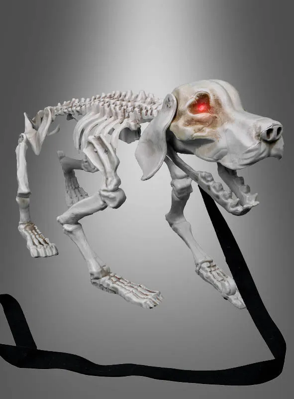 Bellendes Hunde Skelett 32cm Halloween