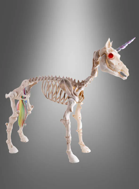 Einhorn Skelett 60cm mit Ton und Licht
