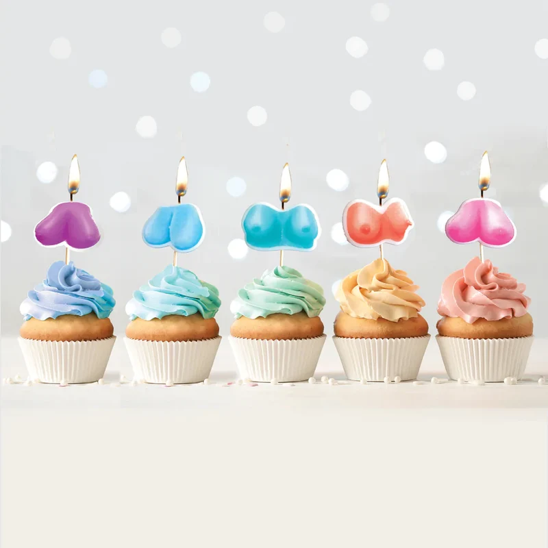 Dirty Boob - Cupcake Kaarsjes (5 stuks)