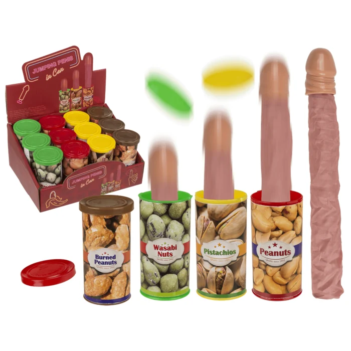 Plastic Jumpende Willy in Blik | Het Grappige Cadeau voor Elke Gelegenheid!
