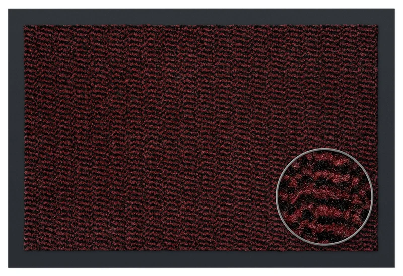 Schmutzfangmatten Sauberlaufteppich rot-schwarz, 60x90 / 90x150 / 120x180 cm