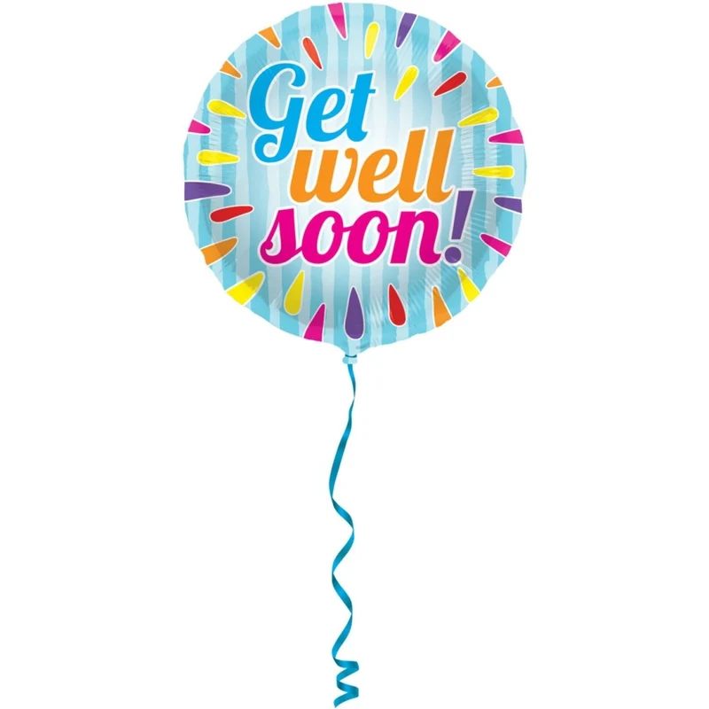 „Get Well Soon“-Folienballon, leer, 45 cm