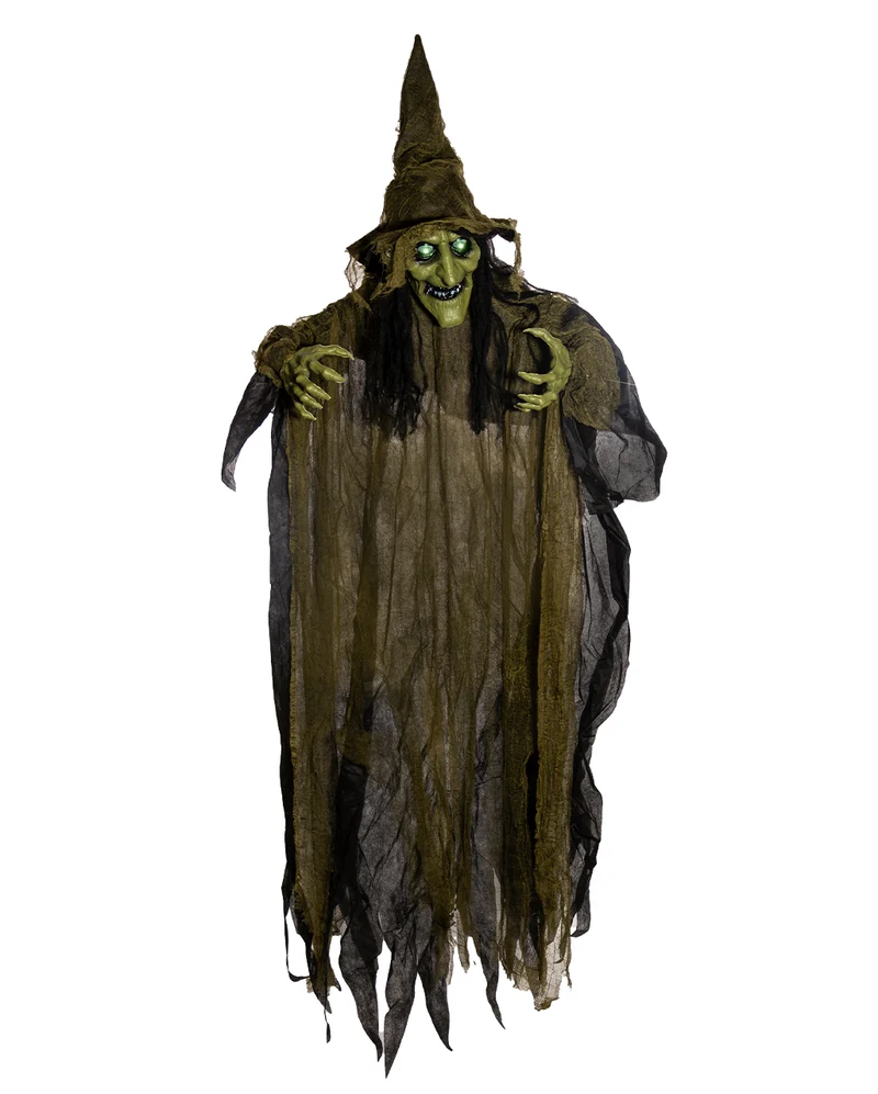 Schreckliche Moorhexe mit Licht & Ton 170cm
