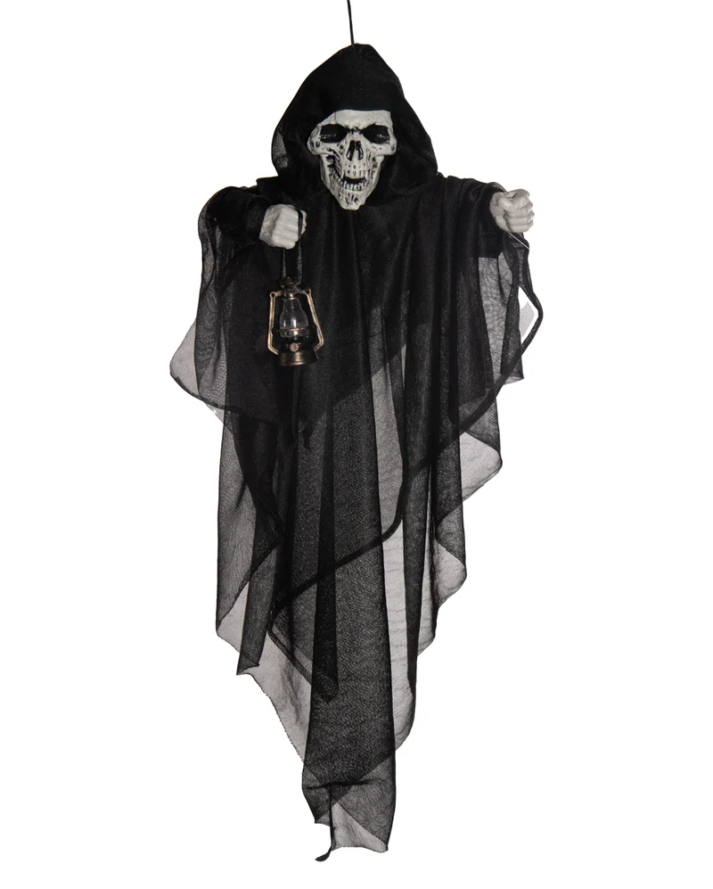 Geister Phantom mit Fetzenumhang & Laterne 50cm