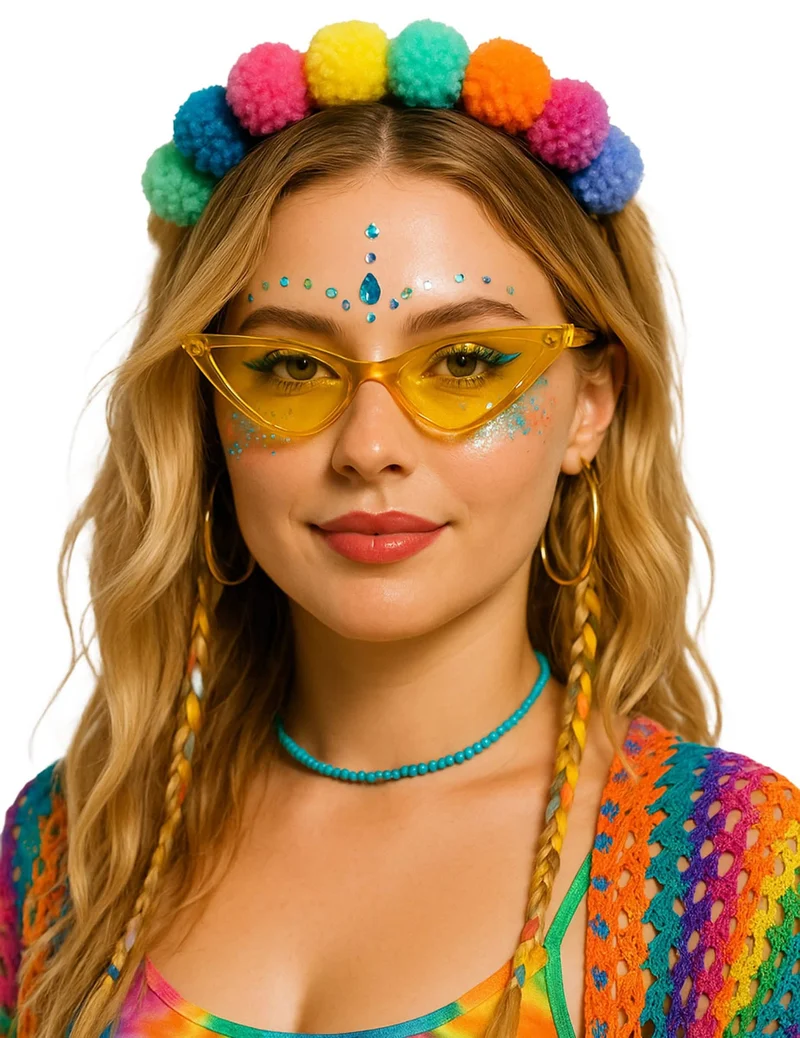 Gelbe Dreiecksbrille für Erwachsene
