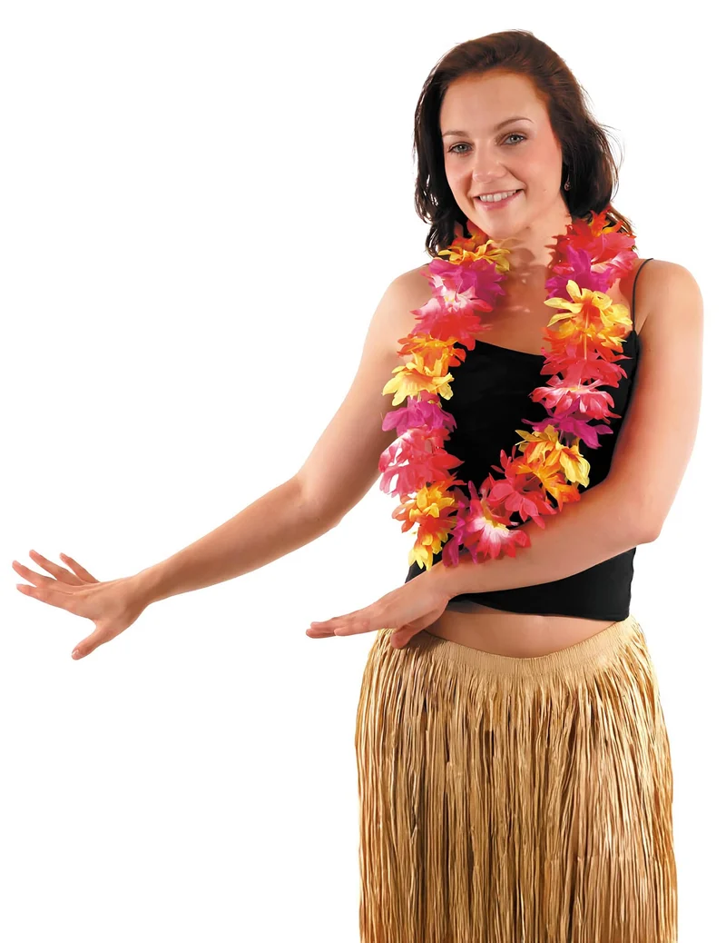 Hawaii-Kette mit großen Blüten für Erwachsene