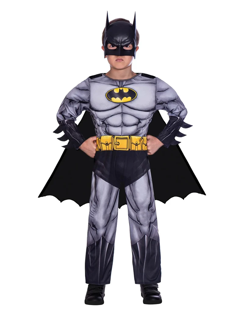 Batman™ Kostüm klassisch grau für Kinder