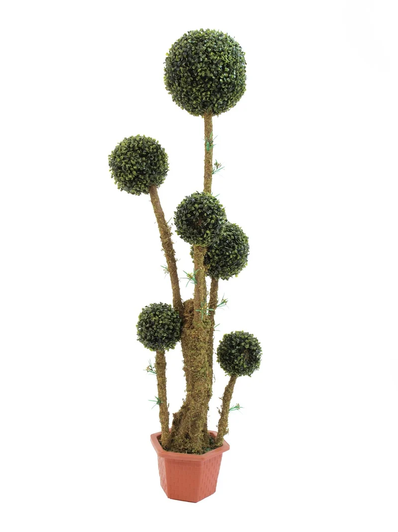 Künstlicher Multi-Kugel-Buchsbaum, 163 cm Höhe. Pflegefrei.