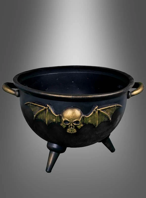 Riesiger Hexenkessel schwarz-gold