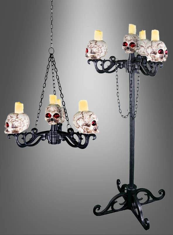 Großer Totenkopf Kerzenleuchter 155cm Kronleuchter