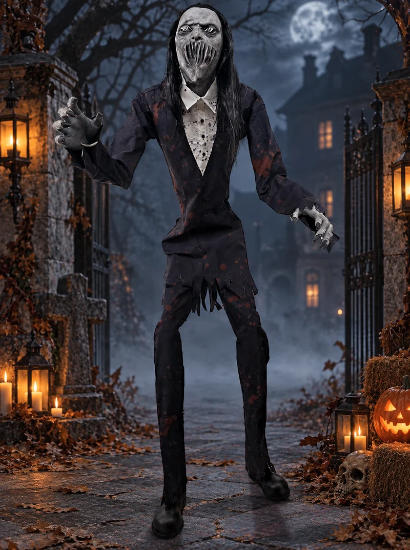 Gigantischer Zombie 230cm Animatronics