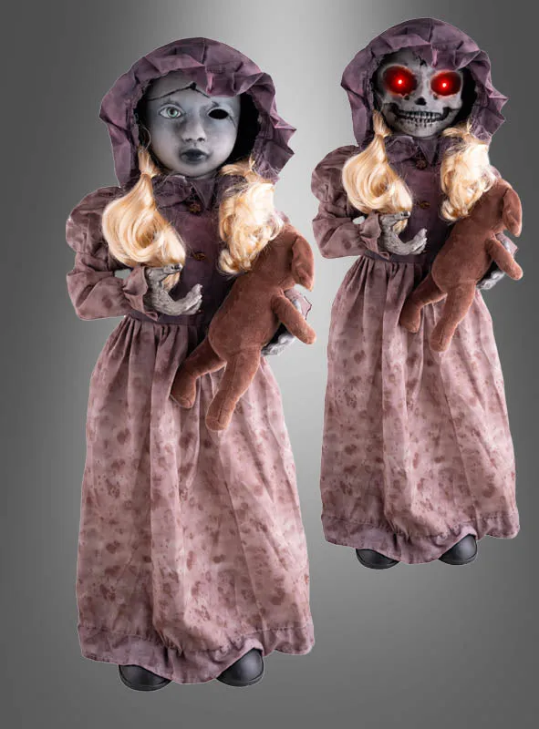 Horror Puppe 95cm mit drehendem Kopf