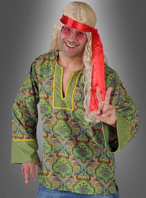 Grünes Hippiehemd Summer of Love