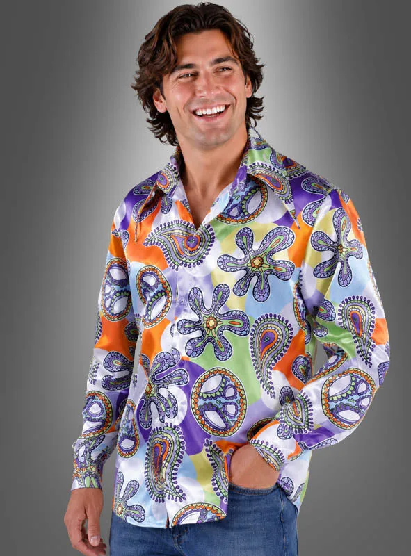 Peace Hippie Hemd Herren Cool Purple