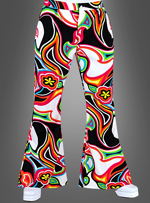 Herren Schlaghose Neon Psychodelic