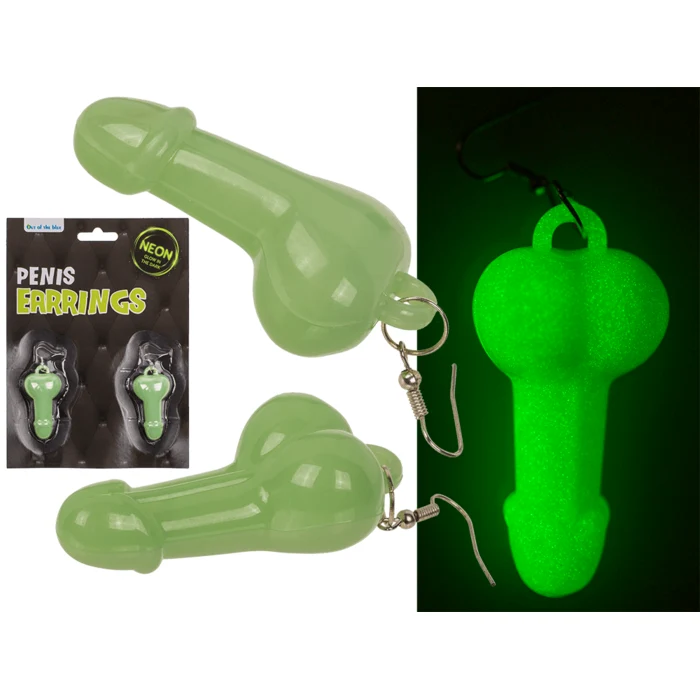 Penis Oorbellen | Glow in the dark | 2 Stuks