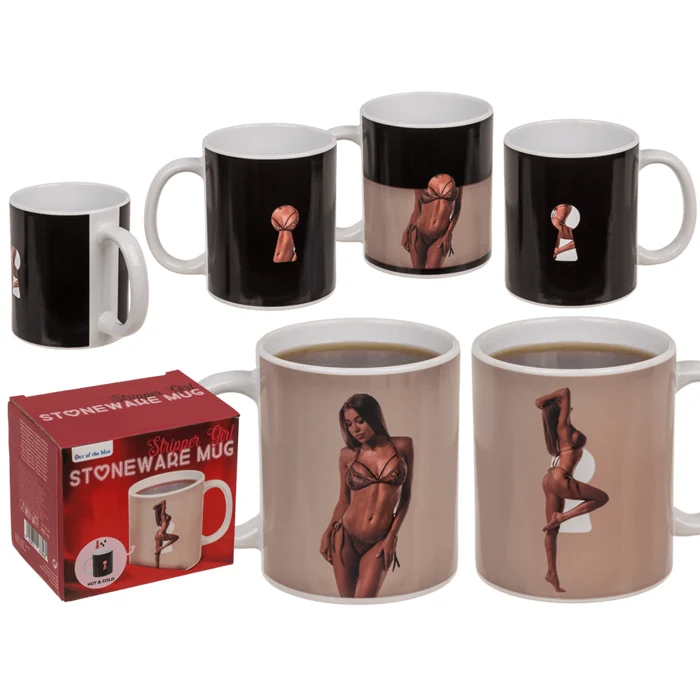 Magic Stripper Mok – Hittegevoelige Mok met Vrouwelijke Stripper (380 ml)