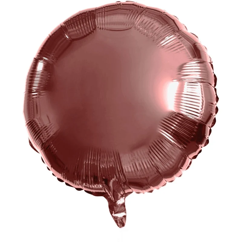 Roségoldener Heliumballon, rund, leer, 45 cm