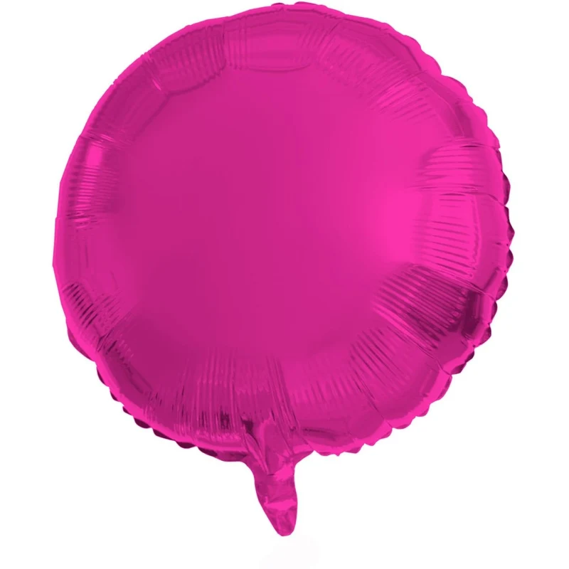 Fuchsia-Heliumballon, rund, leer, 45 cm