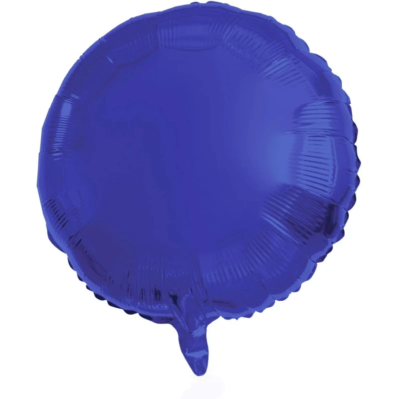 Dunkelblauer, runder, leerer Heliumballon, 45 cm