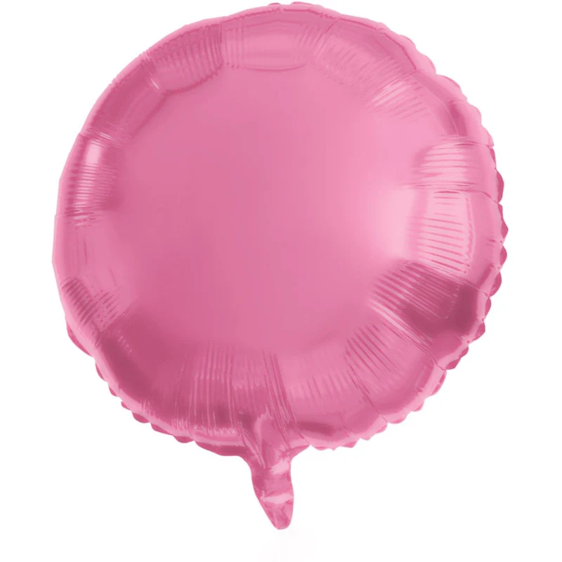 Rosa Heliumballon, rund, leer, 45 cm